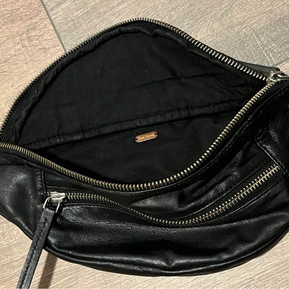 Free People Black Leather Fanny / Sling - Picture 2 of 5